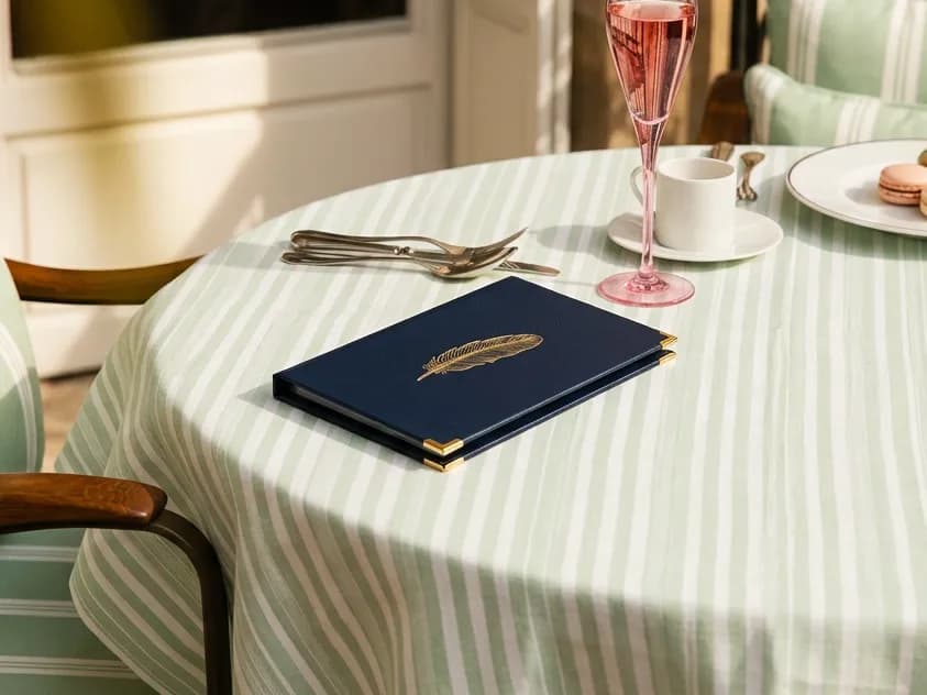 Gastronomie-Speisekarte Kordesso in Grau – Format A5 hoch – Motiv 2
