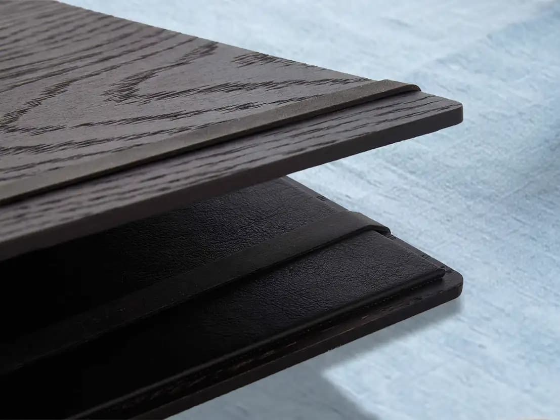 Speisekarte Mooncard im Format 22 × 25 cm, Einband in Schwarz – Motiv 2