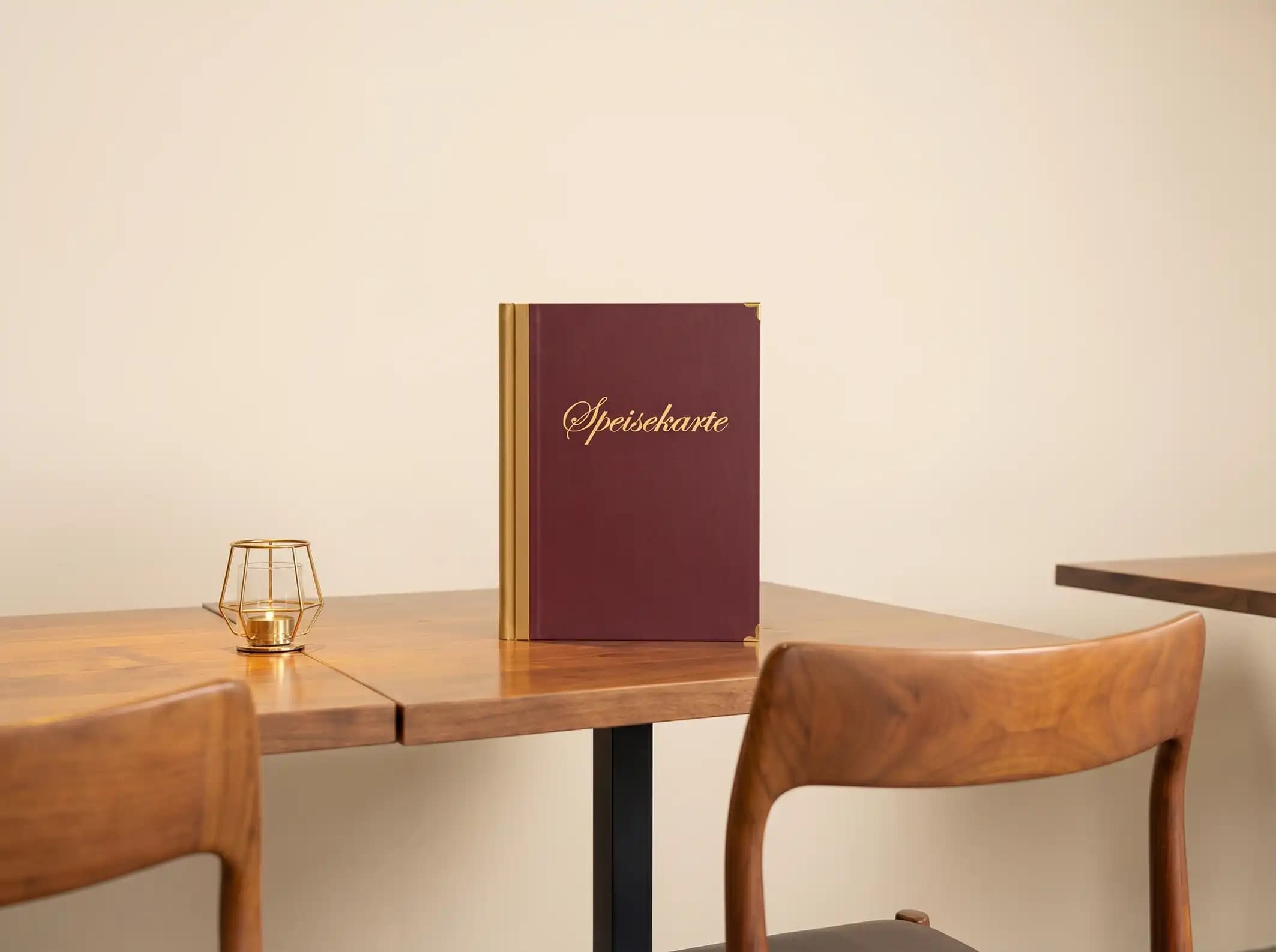 Speisekartenmappe Quickfix in Weiß, Format A4 hoch