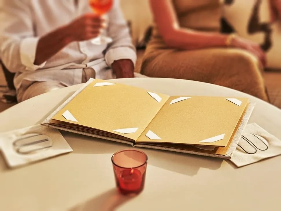 Gastronomie-Speisekarte Signmaster Premium in Gold / Metallic – Format A5 hoch