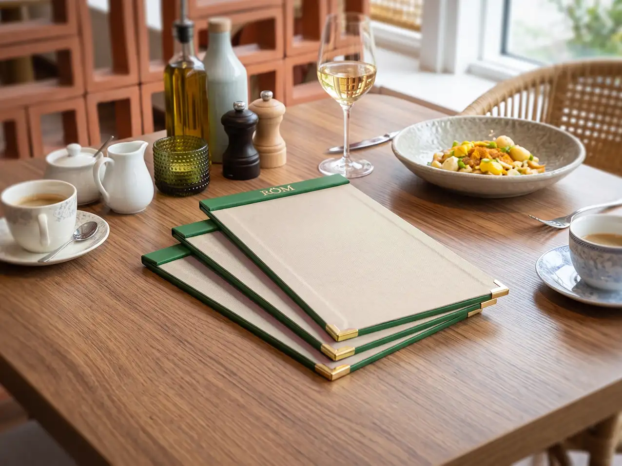 Menuboard Magnetleiste für die Gastronomie, A4 schmal, Farbton Grün – Speisekarten Bilder