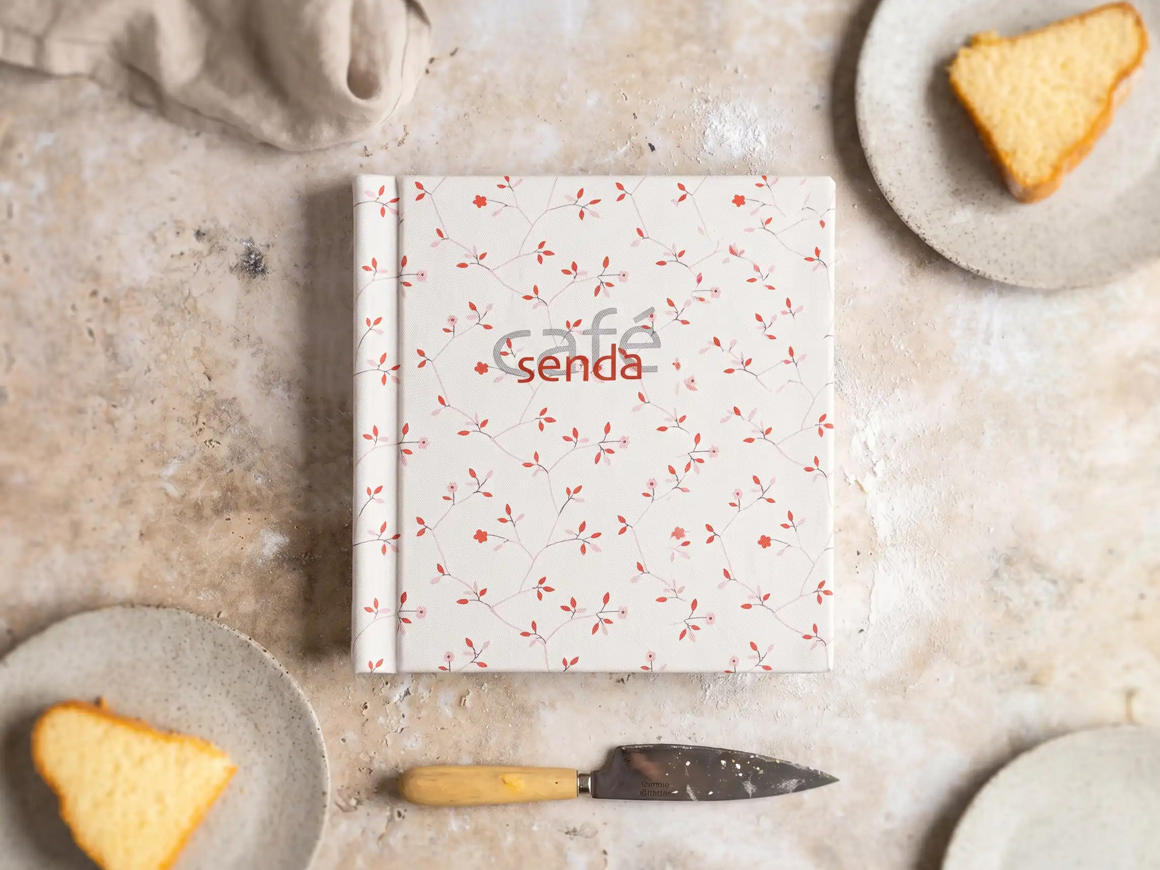 Gastronomie-Speisekarte Quickin in Weiß, Format 18 × 18 cm quadratisch – Speisekarten Bilder
