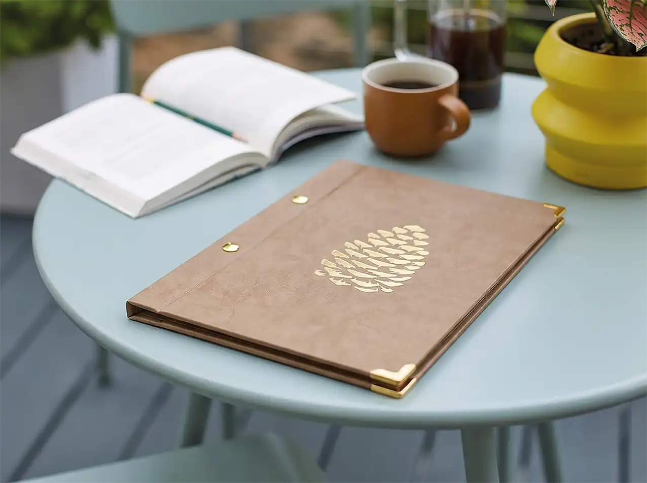 Speisekarten Bilder: Select als Speisekarte im Format A5 hoch, Farbe Beige